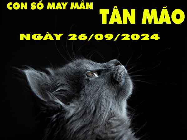 Phân tích con số may mắn tuổi Tân Mão ngày 26/9/2024 thứ 5 hôm nay