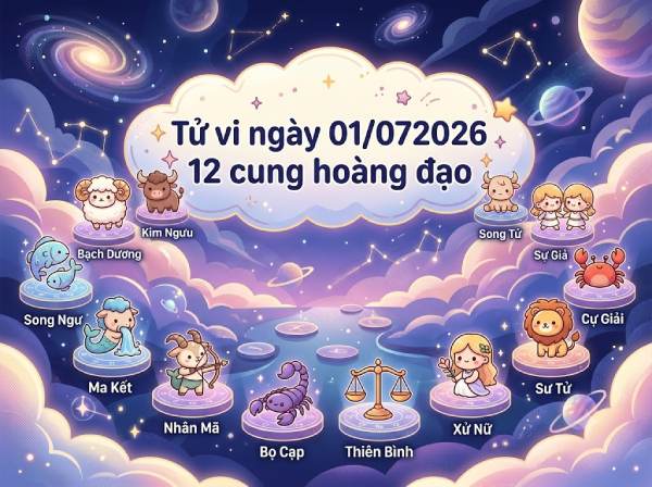 Tổng quan vận khí ngày 01/07/2026 thứ 4 tốt hay xấu?