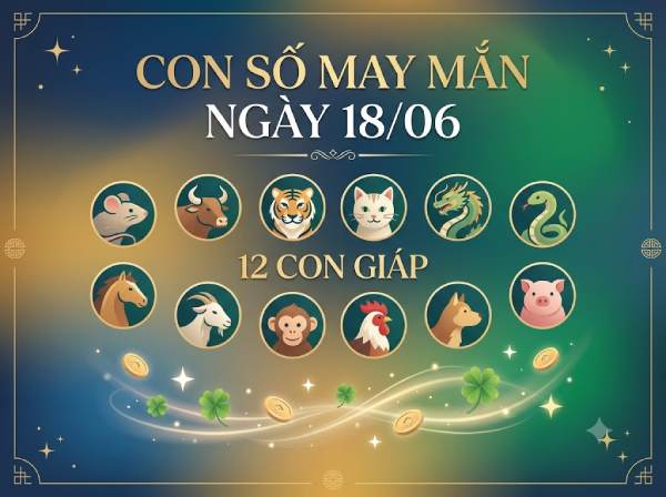 Con số may mắn ngày 18/06 mang tài lộc cho 12 con giáp