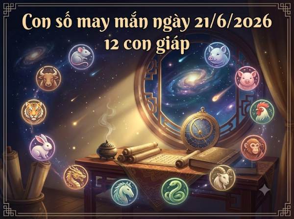Con số may mắn ngày 21/06 mang tài lộc cho 12 con giáp