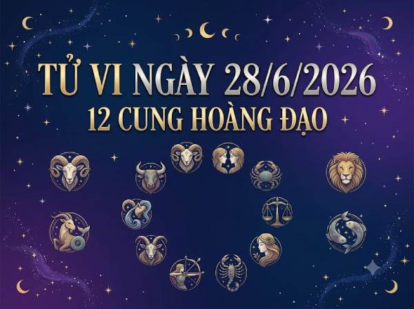 Tổng quan vận khí ngày 28/06/2026