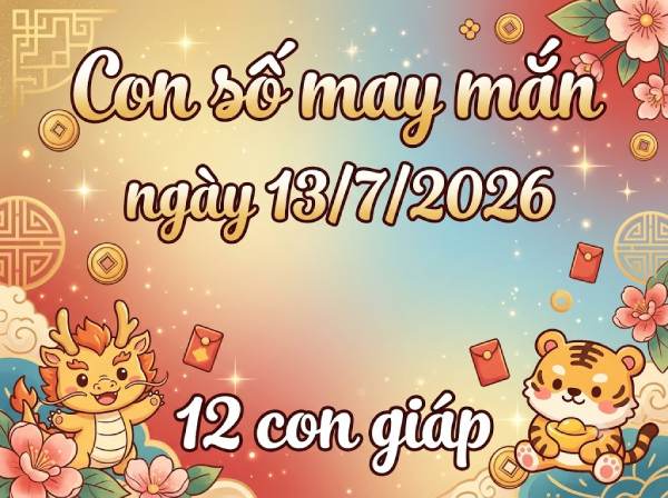 Con số may mắn ngày 13/07 mang tài lộc cho 12 con giáp