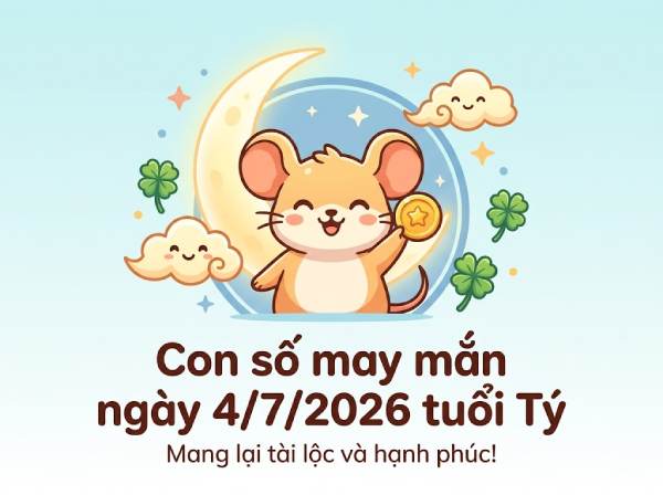 Hé lộ con số may mắn ngày 04/07 mang tài lộc cho tuổi Tý