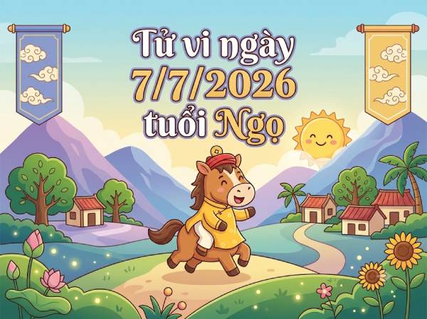 Vận trình tử vi tuổi Ngọ ngày 07/07/2026